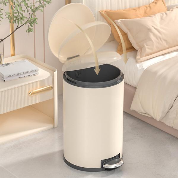 15 Gallon Dome Trash Can Stainless Steel Stainless Steel Trash Can with Inner Bucket