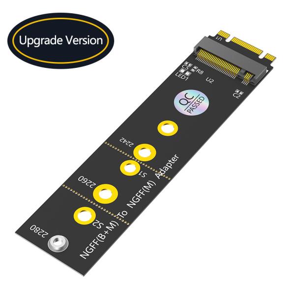M.2 (NGFF) Key B+M to Key M Adapter for PCI-E Bus SSD Suitable for Nvme SSDs with 2242, 2260, and 2280 sizes