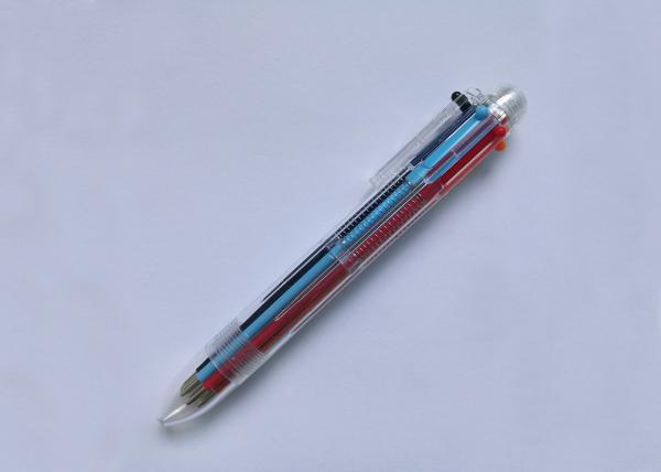 6 Color transparent plastic gel ink pen with customized logo or silk printing for promotion