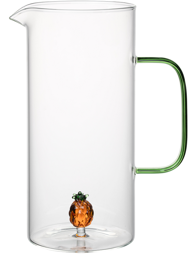 Customizable Borosilicate Glass Jugs Kitchen Household Glass Kettle With 3D Flowers