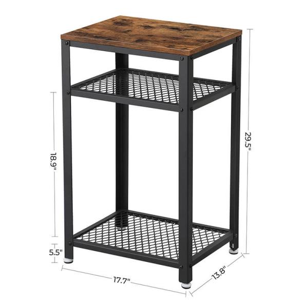 3-tier Nightstand for Sale, Side Table for Bedroom, Industrial Nightstands, ULET75BX