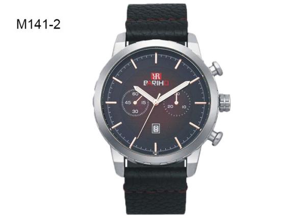 Wholesale Fashion Men's Quartz Watch Chinese Wristwatch Factory Leather Band M141