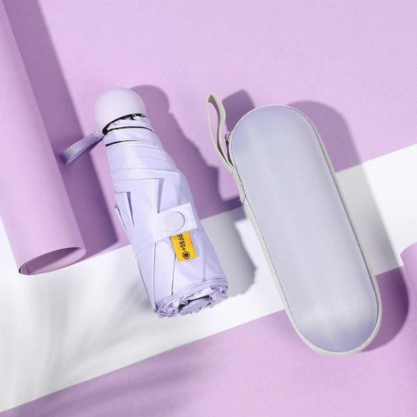 5 Folding Sunshade Small Pocket Sunny and Rainy Umbrella Women Dual- Sunscreen Design