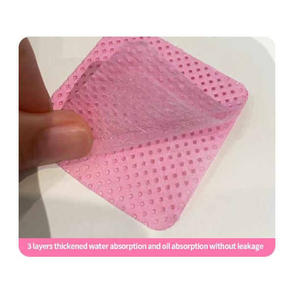 Almohadillas de algodón naranja y azul para quitar esmalte de uñas, 200 unidades, almohadillas de algodón para uñas