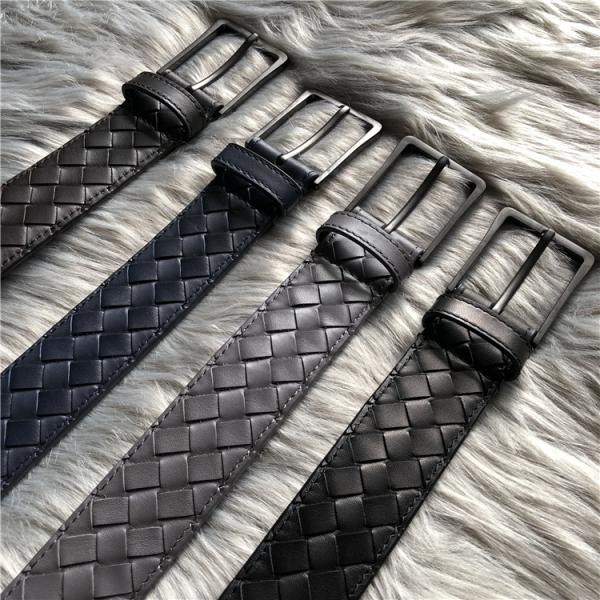 Ссадина Tearproof пояса ISO9001 Брауна людей черная кожаная заплетенная анти-