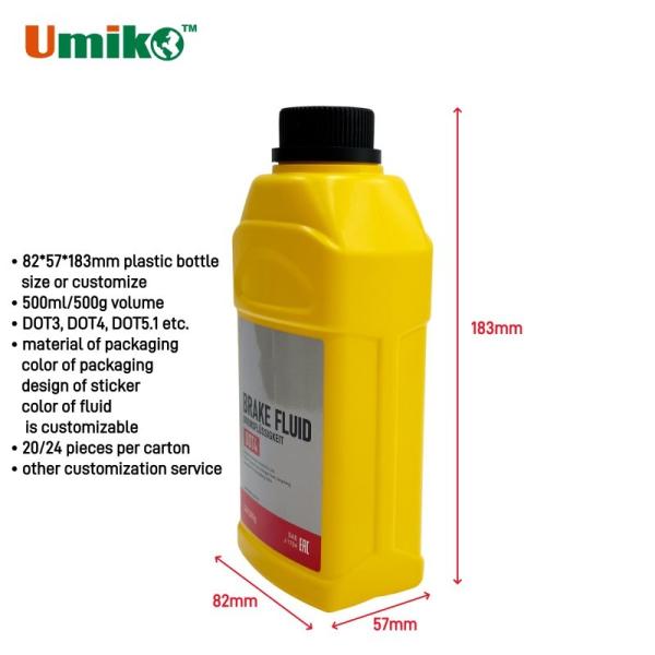 High Boiling Point Car Brake Fluid DOT 4 for Automotive Braking System Oil
