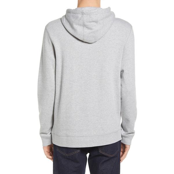 Wholesale Fashion Softness 100% Cotton Light Grey Jogging Gym Hoodie Sweatshirts for Men