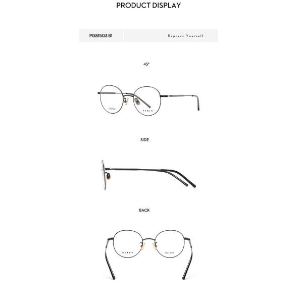 Round Eye Metal Frame Acetate Eyeglass Classical For Men Women