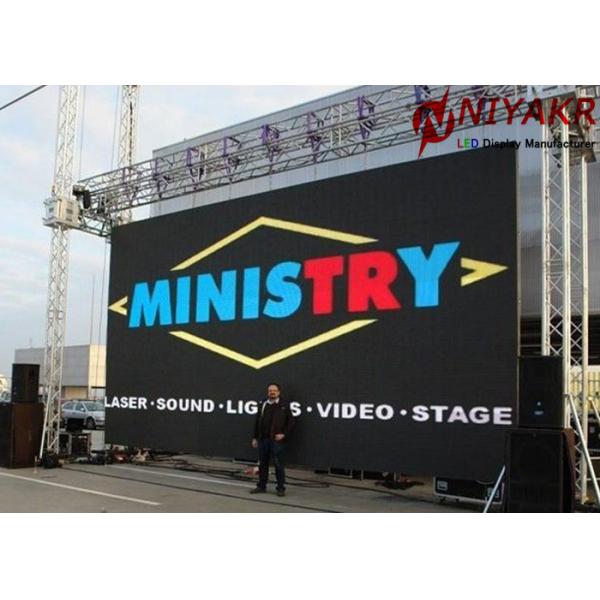 P3.9 Full Color Outdoor LED Screen Hire Waterproof IP65 500X1000mm Long Lifespan