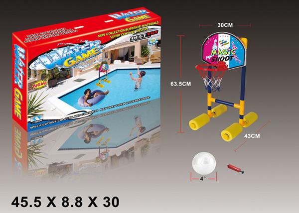 Unisex Children's Play Toys , 2 In 1 Water Basketball Hoop Soccer Goal Set Floatable Blue