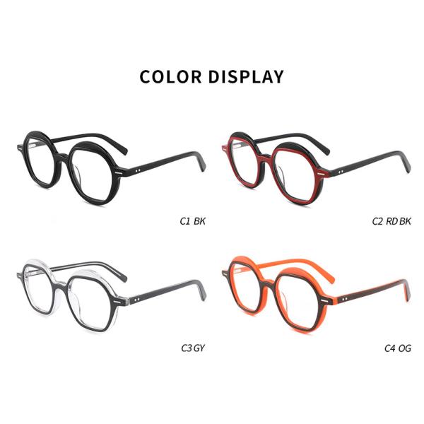 Irregular Acetate Optical Frames 2 LAYER Glasses Lenses Can Be Replaced