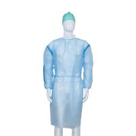 Usage hospitalier PP+PE/SMS Robes isolantes jetables étanches avec poignet tricoté