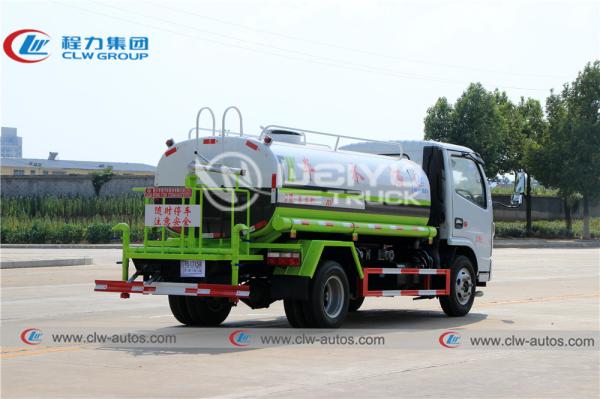 Dongfeng 4*2 5m3 Caminhão Bowser Água Transporte Aquático Caminhão Aspersor Rodoviário