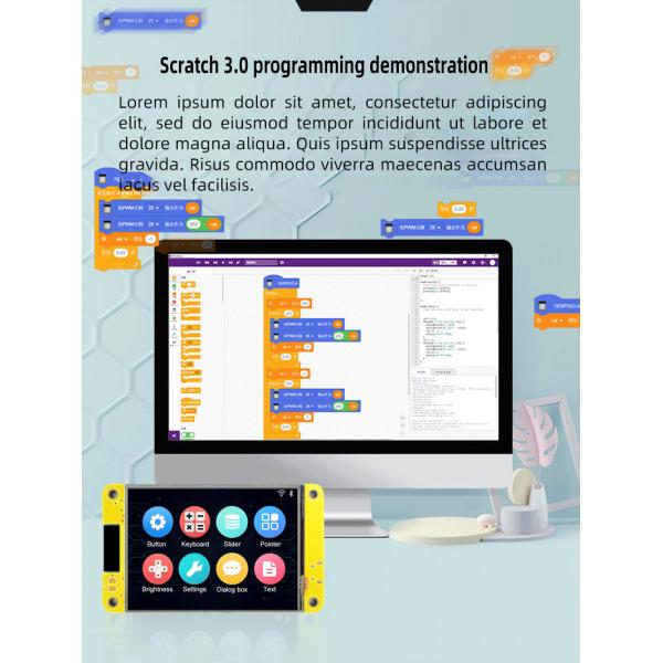 2,8 модуль экрана касания модуля 240x320 Arduino LVGL Lcd дисплея дюйма ESP32