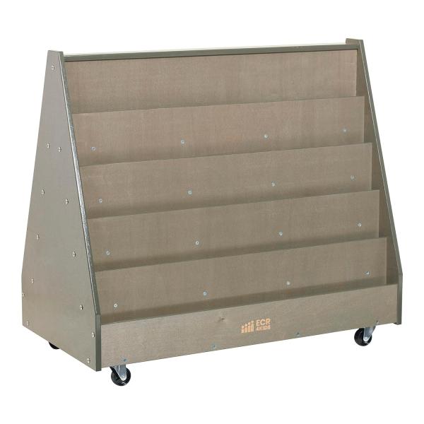 Классная книжная полка Хранилище для детей с цветом пятна и двусторонним мобильным книжным дисплеем