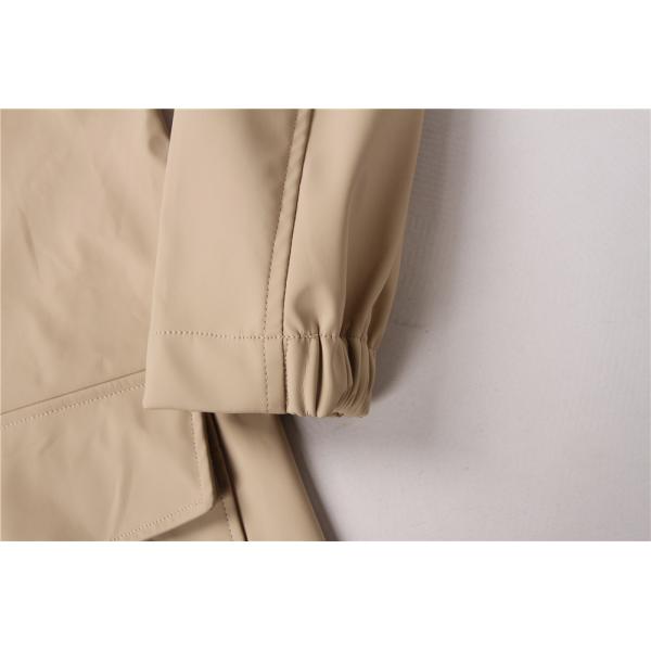 Long Sleeve Casual Womens Longline PU Leather Coat