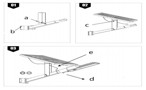 Glow 50 Watt Garden Panel Waterproof Solar Street Lamp