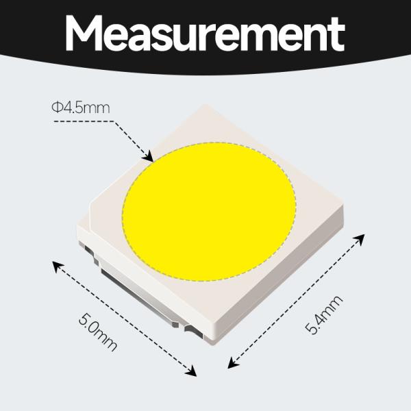 High Lumen High Efficiency 200LM/W 5054 SMD 100mA White 9V LED CHIP