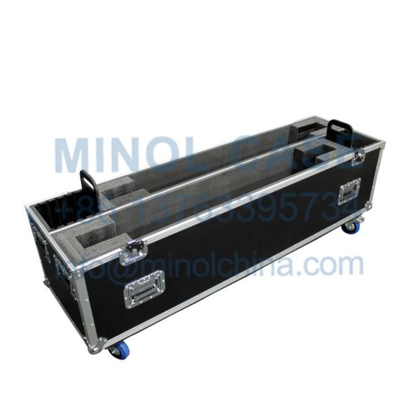Aluminum 65Led Display Road Case TV Case For Two 55 To 65 LED TVs With Wheels