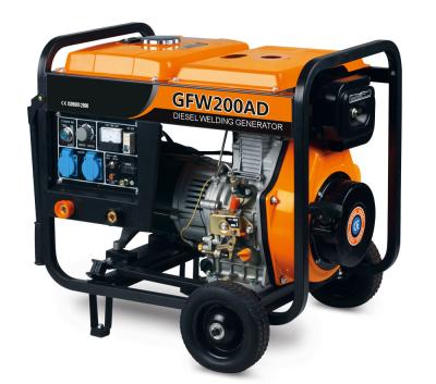 gerador diesel portátil da soldadura 300A do depósito de gasolina 17L