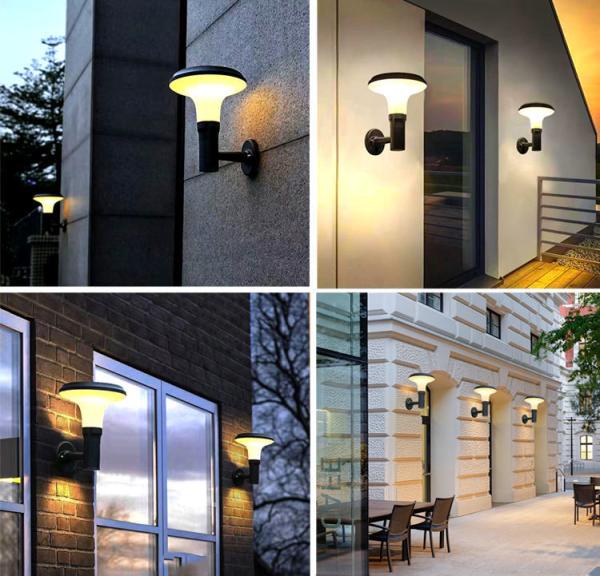 Lampe solaire murale à lumens élevés, décoration de jardin, étanche IP65, lampes solaires pour couloir, montage mural