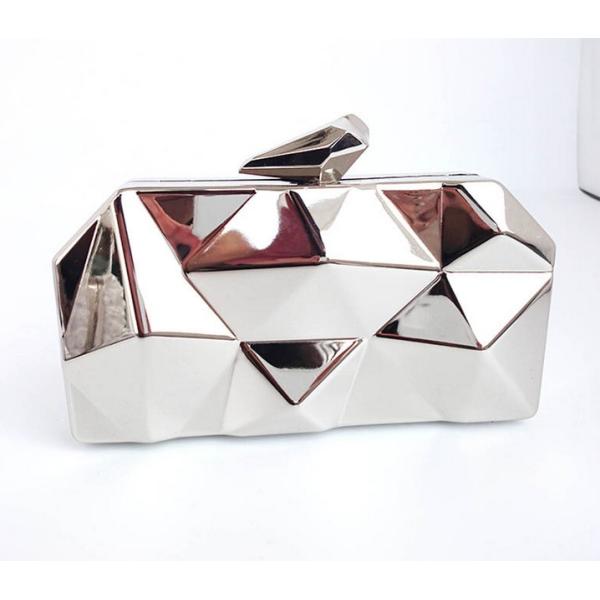 New metal diamond fashion clutch bag dinner diagonal portable shoulder bag woman packet will