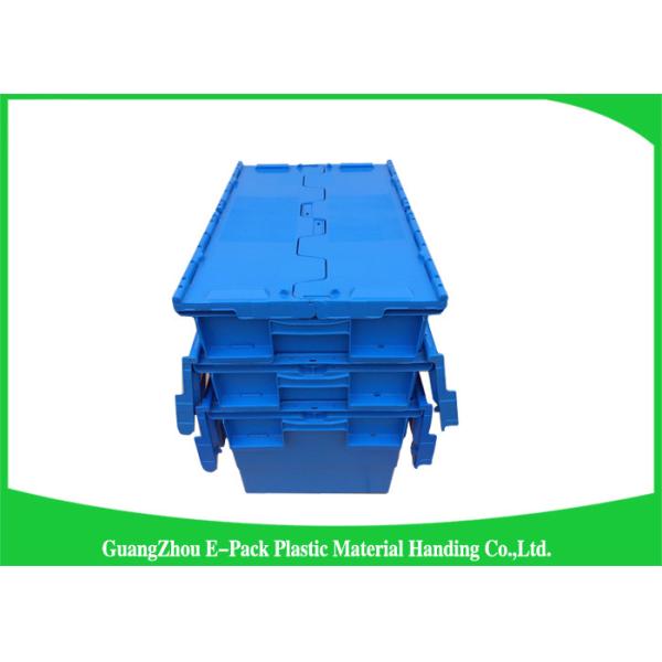 Warehouse Plastic Storage Bins With Lids , 600 * 400 * 315mm Customized Storage Plastic Boxes
