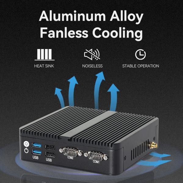 Procesador Intel N100 con doble LAN, doble COM y triple pantalla PC industrial