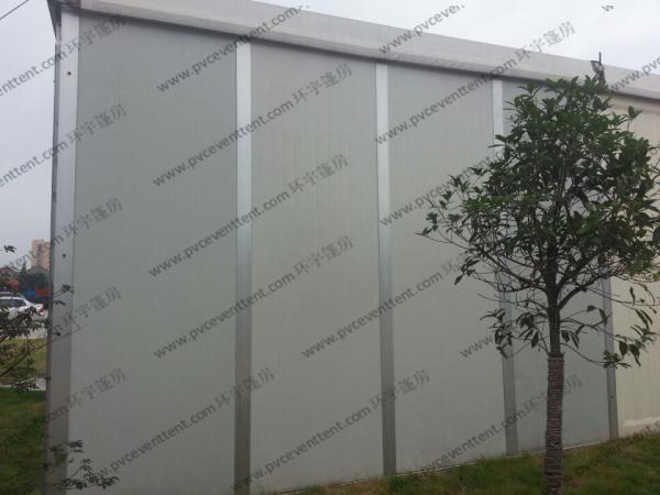 Big Movable Outdoor Warehouse Storage Tent , Canvas Storage Tent Sandwich Panel Walling System