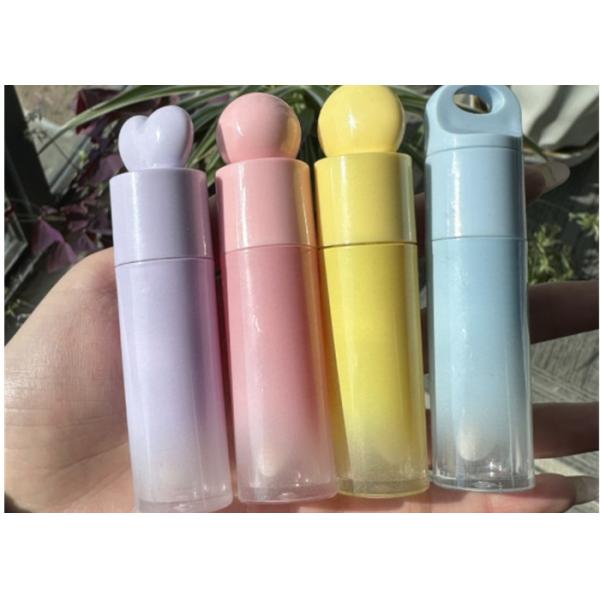 Custom Logo 4ml 6ml Cylindrical Gradient Design Empty Lip Gloss Tubes