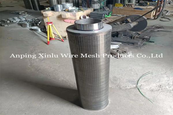 250mm 15 Mesh Stainless Steel Johnson Wire Wrap Strainer Pipe Screen Connection Flange