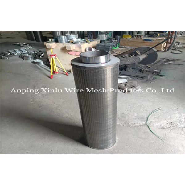 250mm 15 Mesh Stainless Steel Johnson Wire Wrap Strainer Pipe Screen Connection Flange