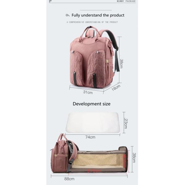 Удобная сумка мамы перемещения сумки пеленки мамы полиэстера 600d со шпаргалкой