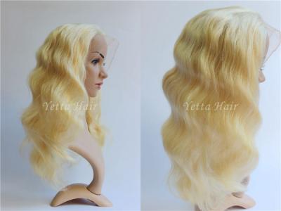 Perucas do cabelo humano da parte dianteira do laço de Glueless do louro de 20 polegadas com onda do corpo