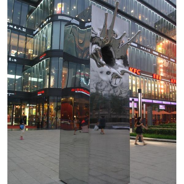 Outdoor abstract garden sculpture Stainless steel statues with mirror polish,Stainless steel sculpture supplier