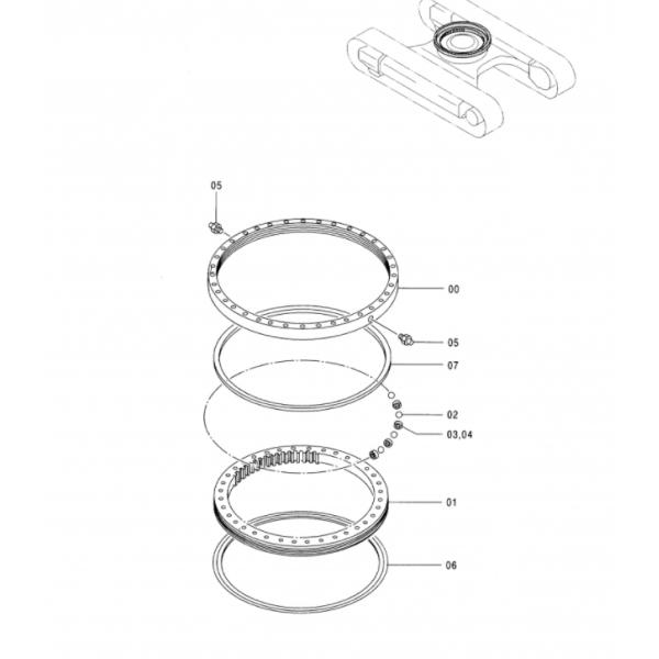 Turntable кольца Slewing экскаватора EX120-2 нося 9147259