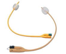 Siliconized Medical Foley Catheter 16 French Urinary Catheter Two Way High Balloon Volume