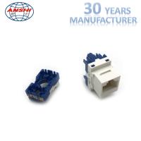 Conector Keystone RJ45 sin herramientas y rotatorio con rotación de 180 grados para cables CAT6 y datos de alta velocidad