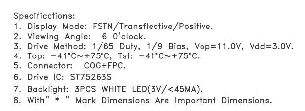Enrich 2.1 Inch Industrial LCD Module 128x64 Dot Matrix Wide Temperature Display