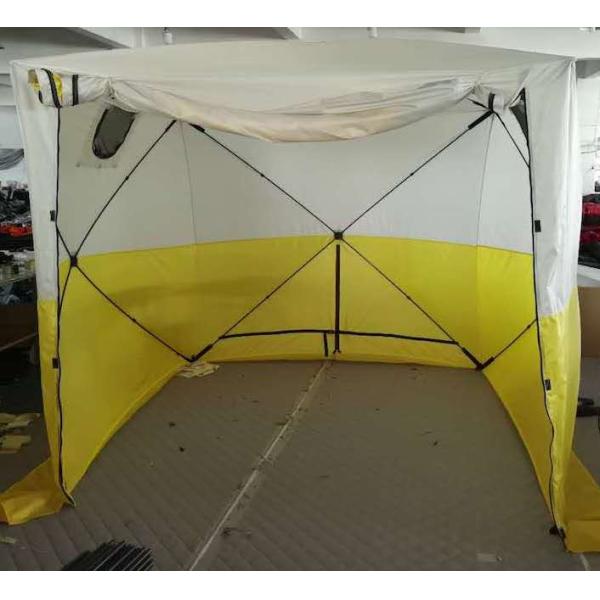 147X147X165CM Черная палатка для работы на открытом воздухе Водостойкая стекловолокна Покрытая полиэстером 150D Один человек переворачивается над льдом