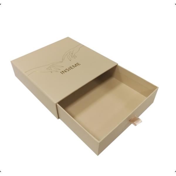 Custom Rigid Drawer Boxes WIth Ribbon Tag for Skincare & Gift Packaging