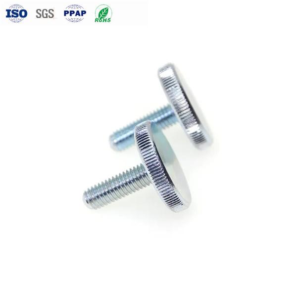 M3 Knurled Thumb Screw 10.9 Grade Carbon Steel Blue Zinc 4-450mm
