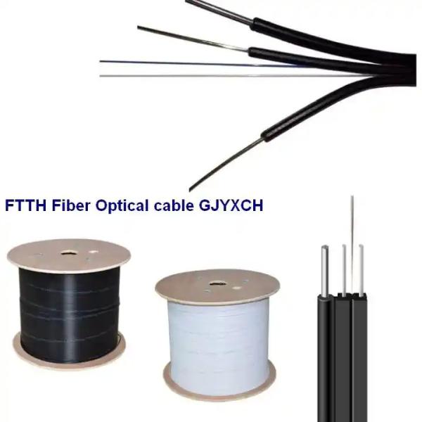 Flexible FTTH Drop Fiber Optic Cable G.657A1 For Extreme Temperatures