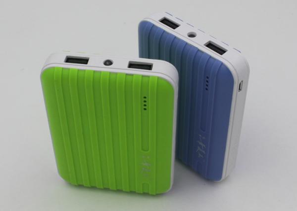 High Capacity Dual USB Power Bank 10800 mAh With LED Light Luggage Shaped