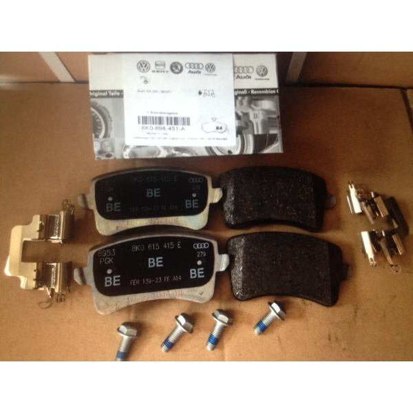 Audi A4 Auto Brake Parts Rear Brake Pad Set 8K0698451A Rear Axle Thickness 17.7mm