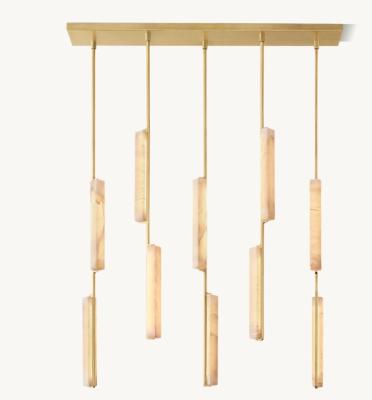 Modern Audubon Alabaster Linear Chandelier 54 for Island