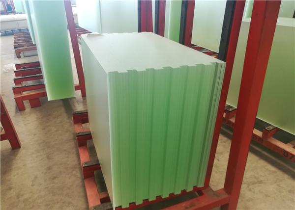 Patterned Solar PV Glass , Ultra White Low Iron Toughened Glass 91.7% Transmittance