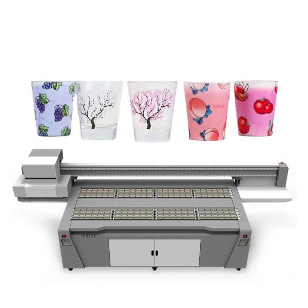 High Speed Cylindrical UV Printer Round Bottle Printing Machine / Thermos Mug Cup / Conical Cup Printer