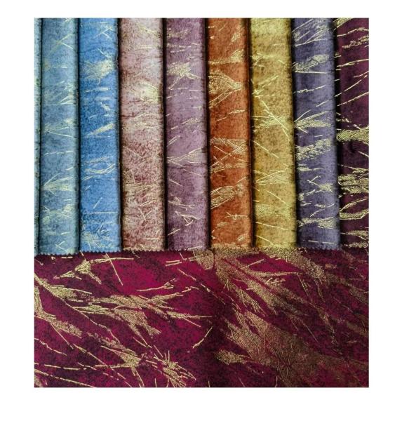 100% Polyester Soft Knitted Fabric Holland Velvet Print With Embossed Style