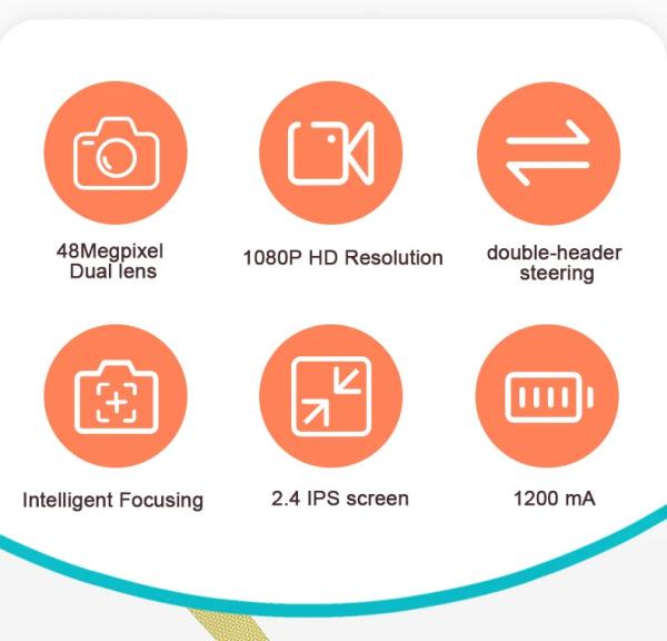 M8 2.4 Inch Screen Camera 3 Games Digital Camera for Children Mini Instant Print Camera